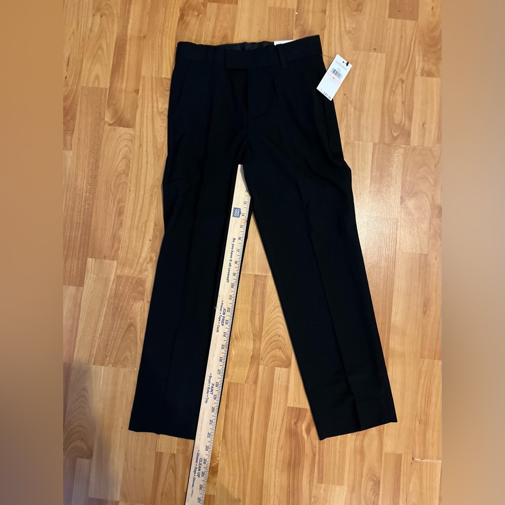 🔥Calvin Klein Black Flat Front Stretch Slim Fit Boys Dress Pants Size 10 NWT. - Picture 7 of 9